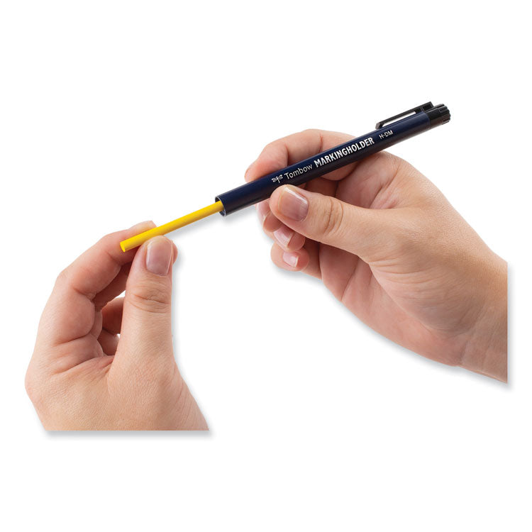 Tombow® Mechanical Wax-Based Marking Pencil Refills. 4.4 mm, Yellow, 10/Box (TOM51544) Box of 10