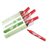 Tombow® Mono Twin Bold Permanent Marker, Fine/Broad Tips, Red, 10/Box (TOM56647) Box of 10