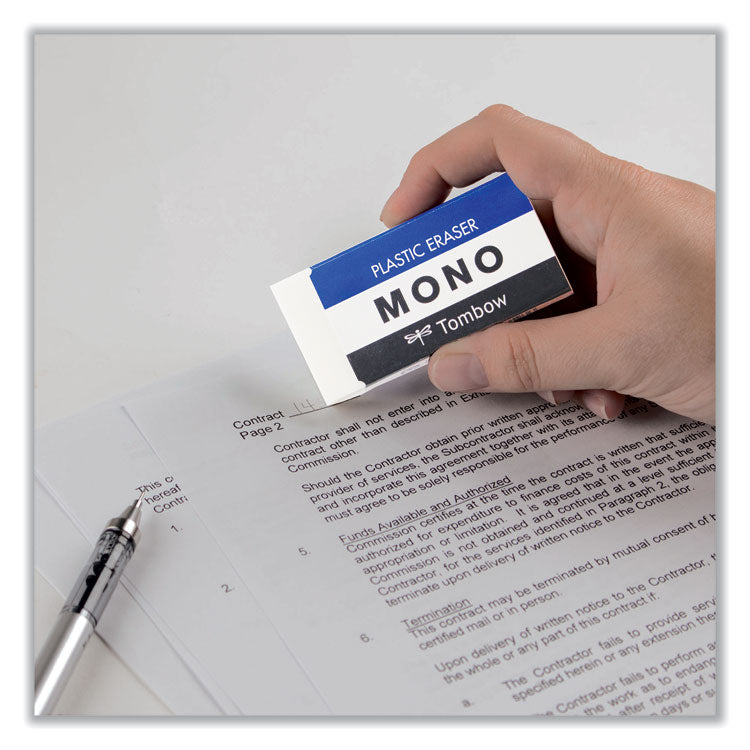Tombow® Mono® Eraser, For Pencil Marks, Rectangular Block, Jumbo, White (TOM57332) Each
