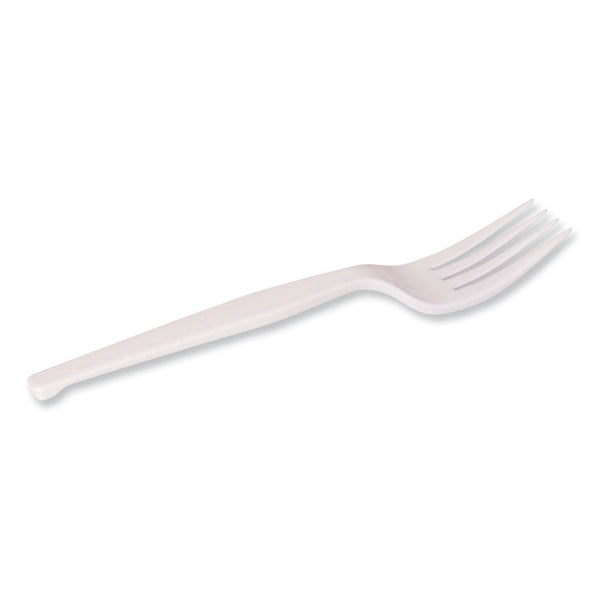 Dixie® Plastic Cutlery, Heavy Mediumweight Fork, 100/Box (DXEFM207)