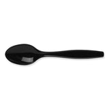 Dixie® Individually Wrapped Heavyweight Teaspoons, Polypropylene, Black, 1,000/Carton (DXEPTH53C)