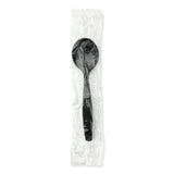 Dixie® Individually Wrapped Heavyweight Soup Spoons, Polystyrene, Black, 1,000/Carton (DXESH53C7)