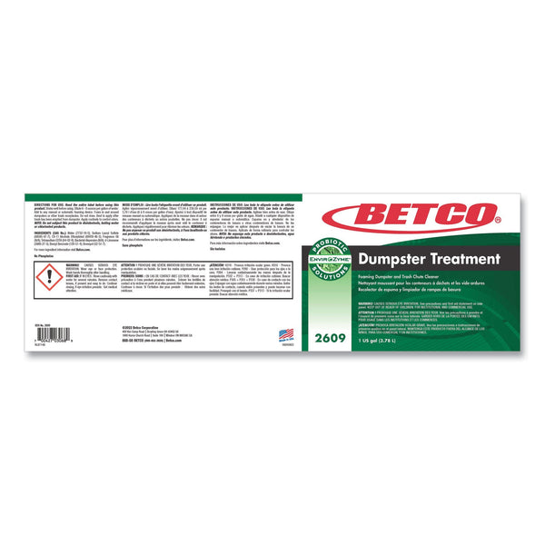 Betco® Dumpster Treatment, Mango Scent, 1 gal Bottle, 4/Carton (BET26090400) Case of 4