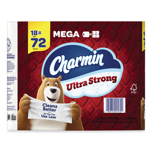 Charmin® Ultra Strong Bathroom Tissue, Septic Safe, 2-Ply, White, 242 Sheet/Roll, 18/Pack (PGC08823)