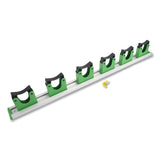 Unger® Hang Up Cleaning Tool Holder, 28w x 3.15d x 2.17h, Silver/Green (UNGHO700EA) Each