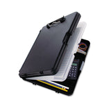 Saunders WorkMate II Storage Clipboard, 0.5" Clip Capacity, Holds 8.5 x 11 Sheets, Black/Charcoal (SAU00552) Each