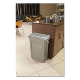 Rubbermaid® Commercial Slim Jim with Venting Channels, 16 gal, Plastic, Beige, 4/Carton (RCP1971259CT) Case of 4