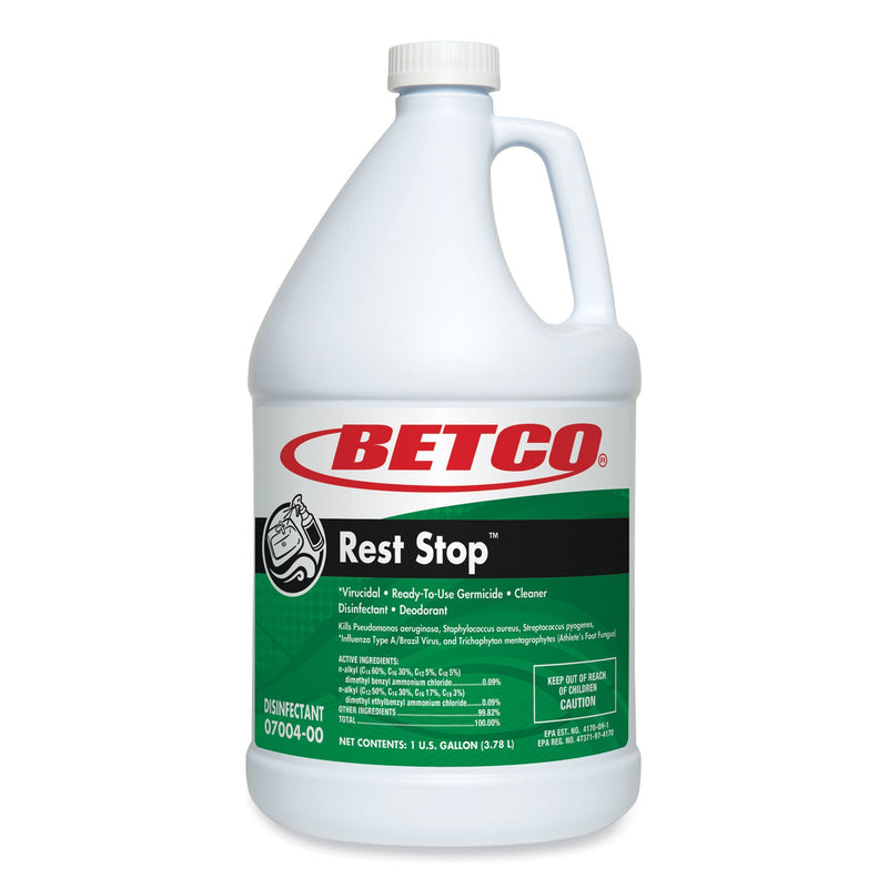 Betco® Rest Stop Non-Acid Bowl and Restroom Cleaner, Floral Fresh Scent, 1 gal Bottle, 4/Carton (BET700400) Case of 4