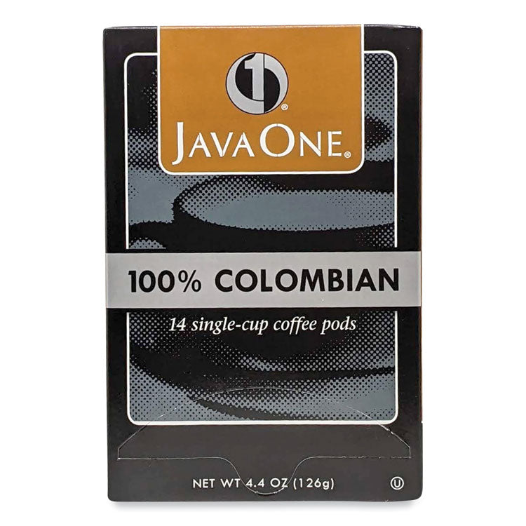 Java One® Coffee Pods, Colombian Supremo, Single Cup, 14/Box (JAV30200) Box of 14