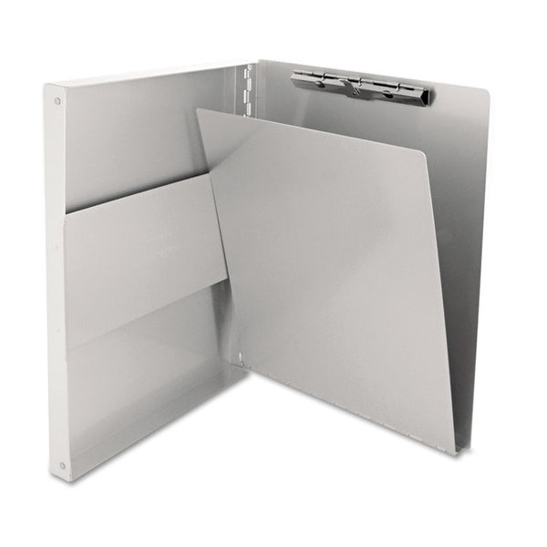 Saunders Snapak Aluminum Side-Open Forms Folder, 0.5" Clip Capacity, Holds 8.5 x 11 Sheets, Silver (SAU10517) Each