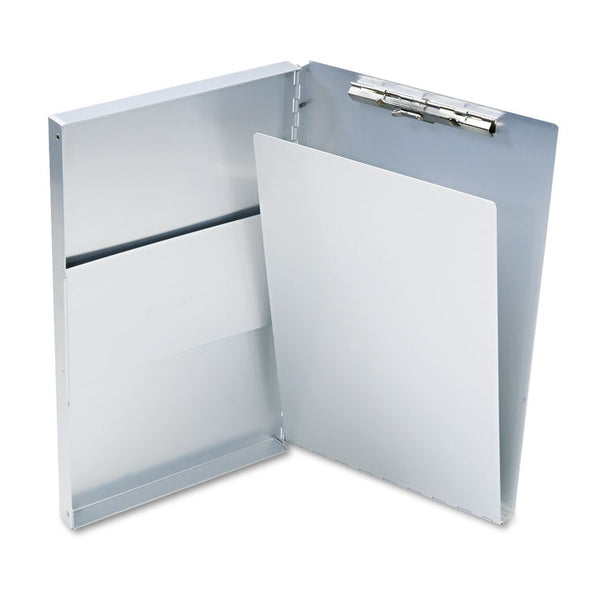 Saunders Snapak Aluminum Side-Open Forms Folder, 0.5" Clip Capacity, Holds 8.5 x 14 Sheets, Silver (SAU10519) Each