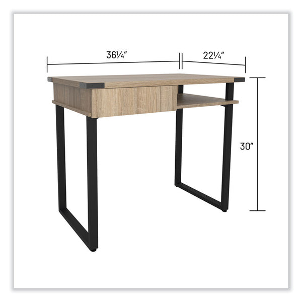 Safco® Mirella SOHO Desk with Drawer, 36.25" x 22.25" x 30", Black, Ships in 1-3 Business Days (SAF5512SDD)