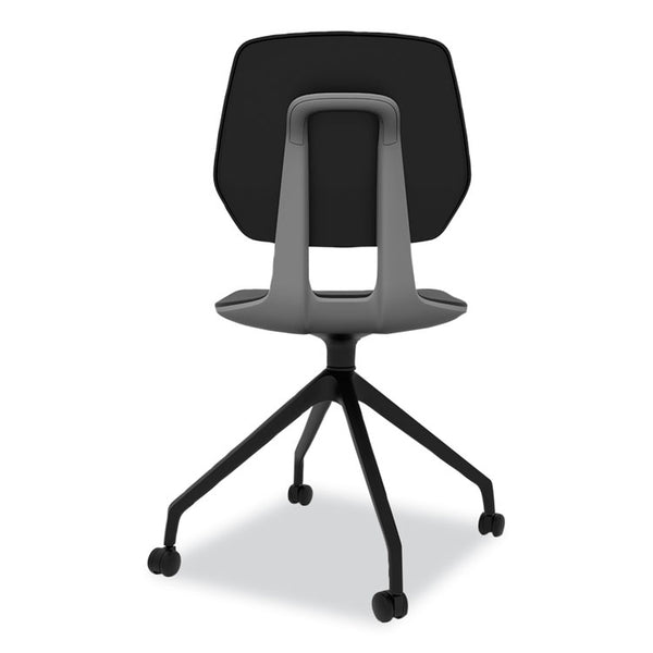 Safco® Commute Guest Chair, 25" x 25" x 34.25", Black Seat, Black Back, Black Base, Ships in 1-3 Business Days (SAF7826BL)