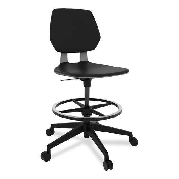 Safco® Commute Extended Height Task Chair, Up to 275 lb, 22.25" to 32.25" Seat Height, Black Seat/Back/Base, Ships in 1-3 Bus Days (SAF7827BL)