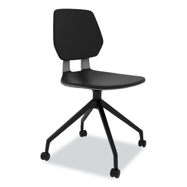 Safco® Commute Guest Chair, 25" x 25" x 34.25", Black Seat, Black Back, Black Base, Ships in 1-3 Business Days (SAF7826BL)