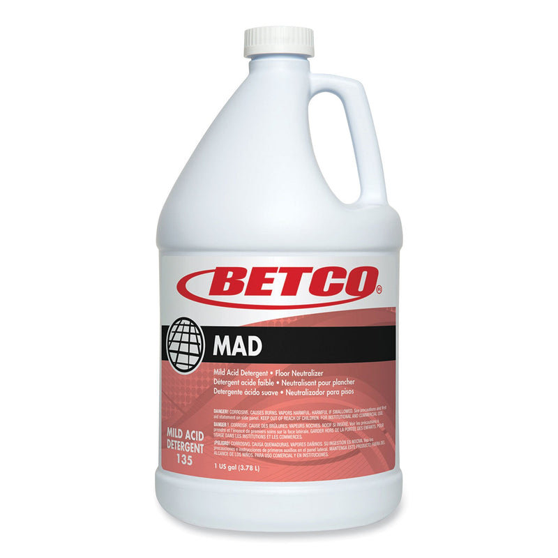 Betco® MAD Detergent, Characteristic Scent, 1 gal, 4/Carton (BET1350400) Case of 4