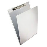 Saunders Aluminum Clipboard with Writing Plate, 0.5" Clip Capacity, Holds 8.5 x 11 Sheets, Silver (SAU12017) Each