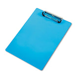 Saunders Acrylic Clipboard, 0.5" Clip Capacity, Holds 8.5 x 11 Sheets, Transparent Blue (SAU21567) Each