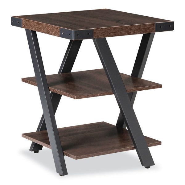 Safco® End Table, Square, 20 x 20 x 25, Southern Tobacco Top, Black Base, Ships in 1-3 Business Days (SAFMRETSTO)