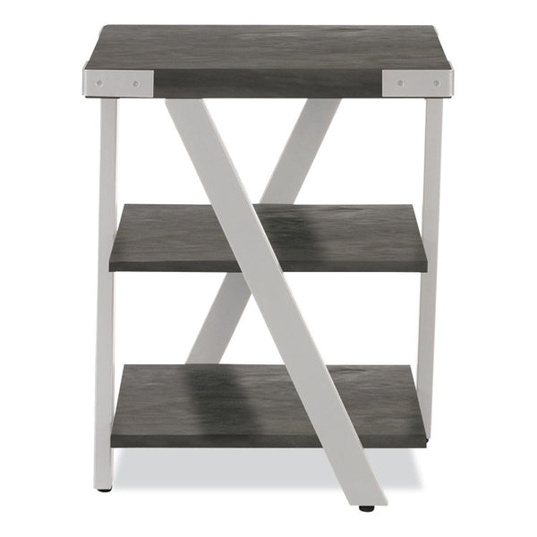 Safco® End Table, Square, 20 x 20 x 25, Stone Gray Top, Silver Base, Ships in 1-3 Business Days (SAFMRETSGY)