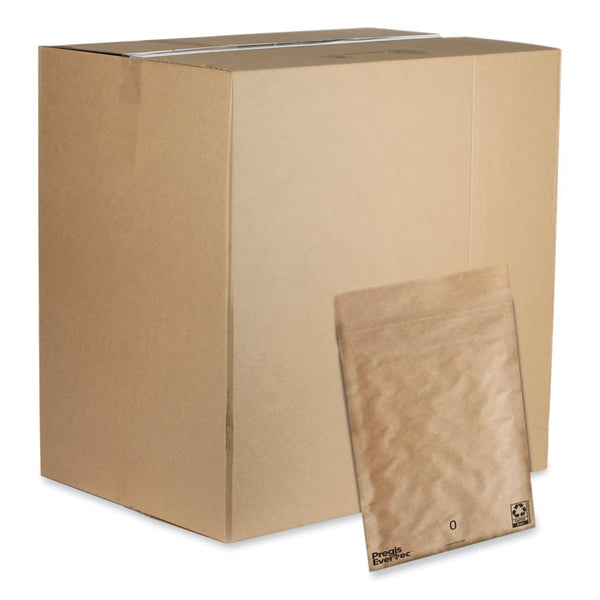 Pregis® EverTec Curbside Recyclable Padded Mailer, #0, Kraft Paper, Self-Adhesive Closure, 7 x 9, Brown, 300/Carton (PGS4083813) Case of 300