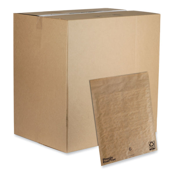 Pregis® EverTec Curbside Recyclable Padded Mailer, #6, Kraft Paper, Self-Adhesive Closure, 14 x 18, Brown, 50/Carton (PGS4083817) Case of 50