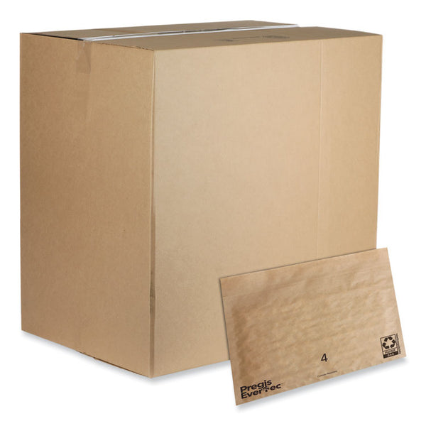 Pregis® EverTec Curbside Recyclable Padded Mailer, #4, Kraft Paper, Self-Adhesive Closure, 14 x 9, Brown, 150/Carton (PGS4083815) Case of 150