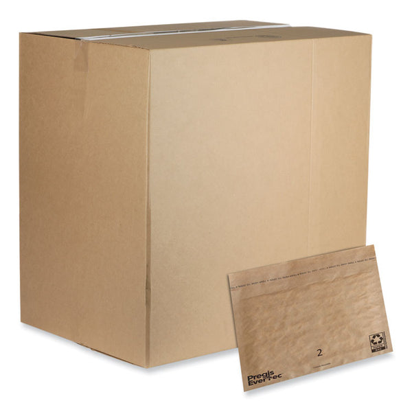 Pregis® EverTec Curbside Recyclable Padded Mailer, #2, Kraft Paper, Self-Adhesive Closure, 12 x 9, Brown, 100/Carton (PGS4083814) Case of 100