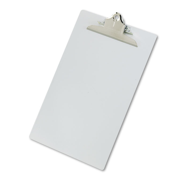 Saunders Recycled Aluminum Clipboard with High-Capacity Clip, 1" Clip Capacity, Holds 8.5 x 14 Sheets, Silver (SAU22519) Each