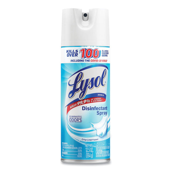 LYSOL Brand Disinfectant Spray, Crisp Linen, 12 OZ (RAC74186EA) Each