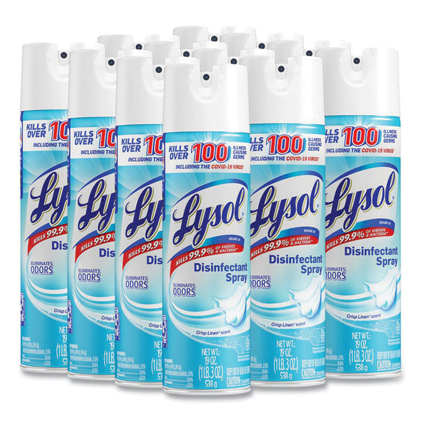 LYSOL® Brand Disinfectant Spray, Crisp Linen Scent, 19 oz Aerosol Spray (RAC79329)