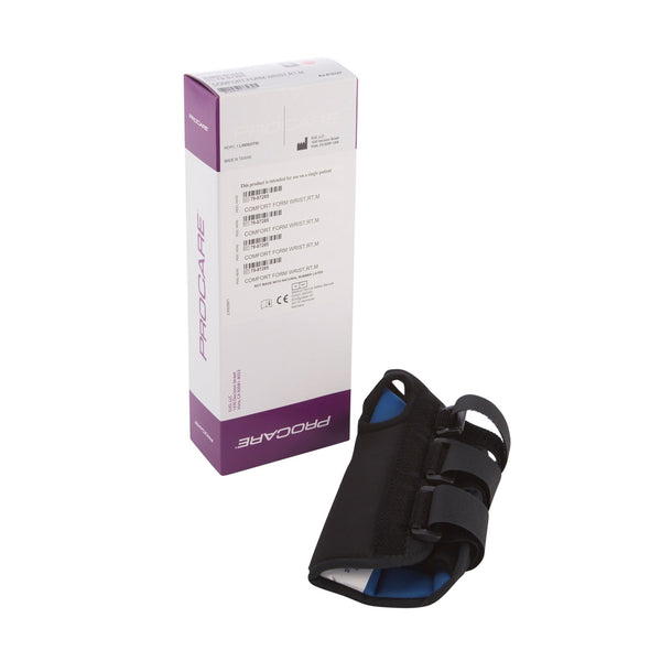 ProCare® ComfortFORM™ Wrist Brace Aluminum / Foam / Spandex / Plastic Right Hand Black Medium (346144_EA) 1/EA