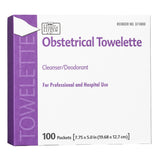 Hygea® Obstetrical Cleansing Towelette Individual Packet Scented 100 Count (544410_CS) 1000/CS