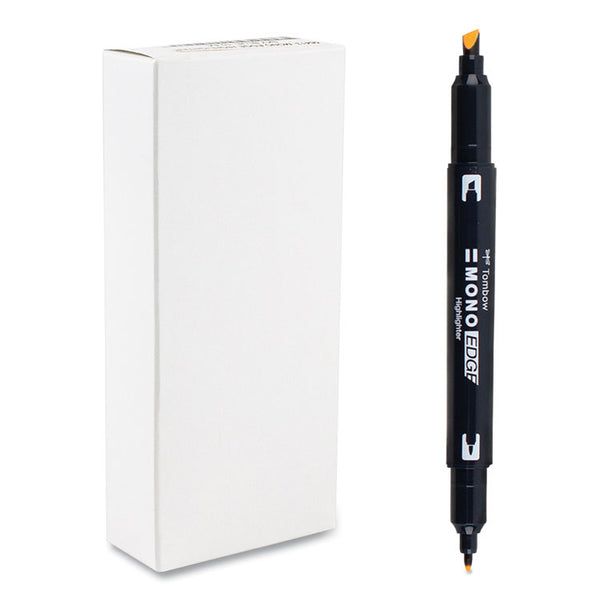 Tombow® Mono® Highlighters, Golden Yellow Ink, Bullet/Chisel Tip, Golden Yellow Barrel, 10/Box (TOM56410) Box of 10