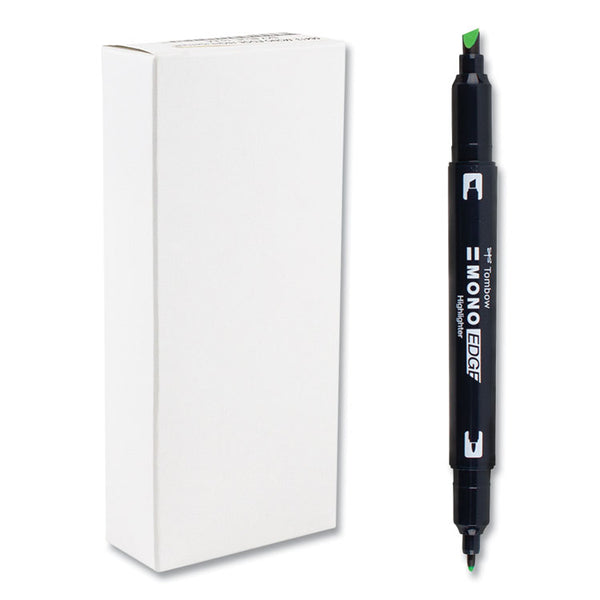 Tombow® Mono® Highlighters, Yellow Green Ink, Bullet/Chisel Tip, Yellow Green Barrel, 10/Box (TOM56415) Box of 10