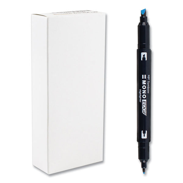 Tombow® Mono® Highlighters, Skyblue Ink, Bullet/Chisel Tip, Skyblue Barrel, 10/Box (TOM56413) Box of 10