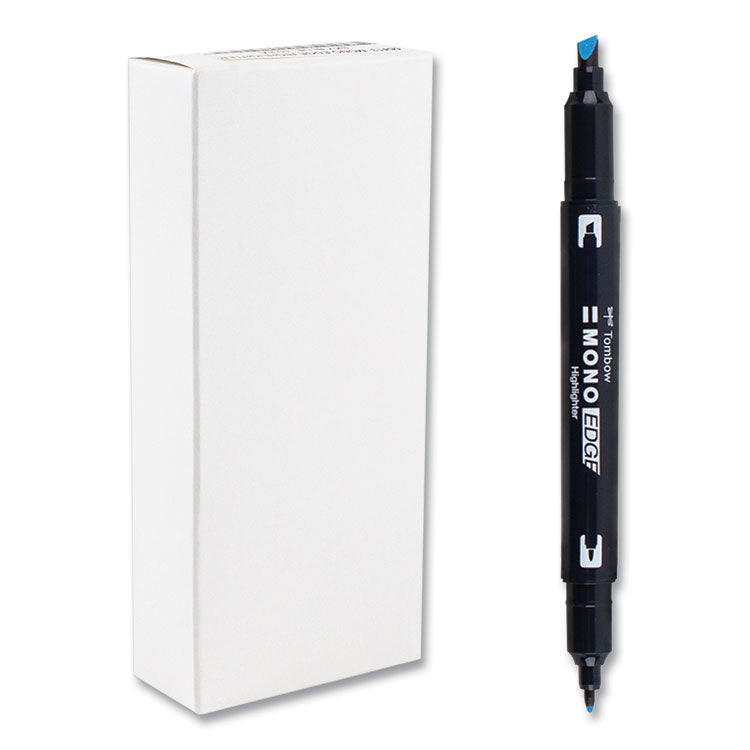 Tombow® Mono® Highlighters, Skyblue Ink, Bullet/Chisel Tip, Skyblue Barrel, 10/Box (TOM56413) Box of 10