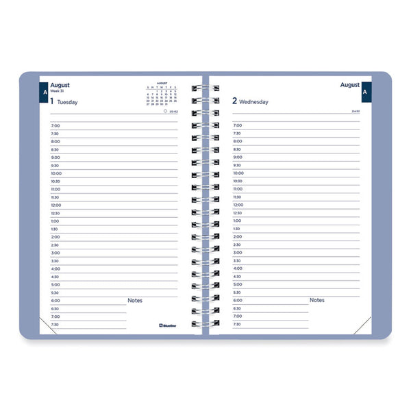 Blueline® Academic Daily/Monthly Planner, 8 x 5, Cloud Blue Cover, 12-Month (Aug to July): 2023 to 2024 (REDCA201F02)