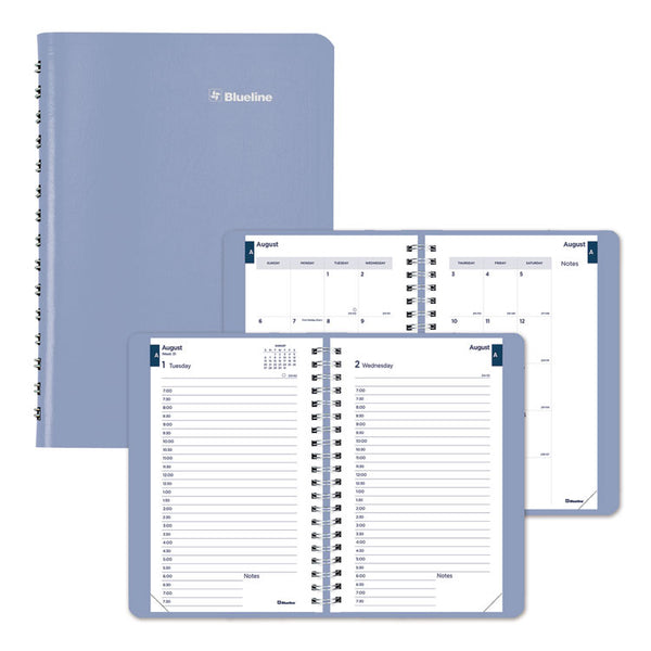 Blueline® Academic Daily/Monthly Planner, 8 x 5, Cloud Blue Cover, 12-Month (Aug to July): 2023 to 2024 (REDCA201F02)