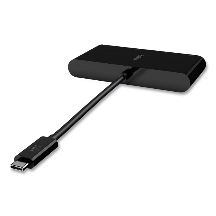 Belkin® USB-C Multimedia Adapter, HDMI/Ethernet/USB-A/USB-C/VGA, 4.33", Black (BLKAVC005BKBL) Each