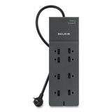 Belkin® Home/Office Surge Protector, 8 AC Outlets, 8 ft Cord, 2,500 J, Black (BLKBE10800008CM) Each