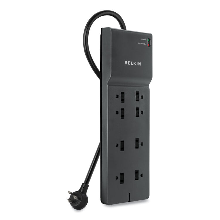 Belkin® Home/Office Surge Protector, 8 AC Outlets, 8 ft Cord, 2,500 J, Black (BLKBE10800008CM) Each