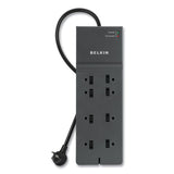 Belkin® Home/Office Surge Protector, 8 AC Outlets, 8 ft Cord, 2,500 J, Black (BLKBE10800008CM) Each