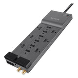 Belkin® Professional Series SurgeMaster Surge Protector, 12 AC Outlets, 8 ft Cord, 3,780 J, Dark Gray (BLKBE11223008) Each