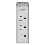 Belkin® SurgePlus USB Swivel Charger, 3 AC Outlets/2 USB Ports, 918 J, White (BLKBST300BG)