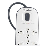 Belkin® Home/Office Surge Protector, 12 AC Outlets, 6 ft Cord, 3,996 J, White/Black (BLKBV11205006)