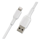 Belkin® BOOST CHARGE Apple Lightning to USB-A ChargeSync Cable, 9.8 ft, White (BLKCAA001BT3MWH) Each