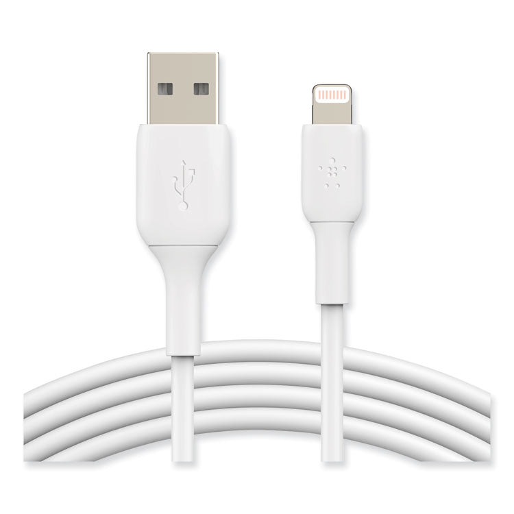 Belkin® BOOST CHARGE Apple Lightning to USB-A ChargeSync Cable, 9.8 ft, White (BLKCAA001BT3MWH) Each