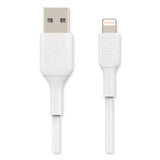 Belkin® BOOST CHARGE Apple Lightning to USB-A ChargeSync Cable, 9.8 ft, White (BLKCAA001BT3MWH) Each