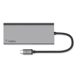 Belkin® USB-C Multimedia Hub, 6 Ports, Space Gray (BLKF4U092BTSGY) Each